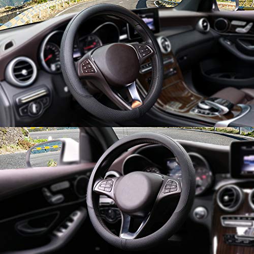 Breathable Car Steering Wheel Cover 15 inch Auto Universal Leather Wrap Non