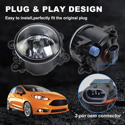 Halogen Fog Light Pair for Honda Ford Lincoln 2008 (2 Count)