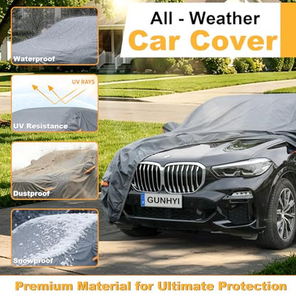 16 Layers Large SUV Car Cover Waterproof All Weather Heavy Duty
