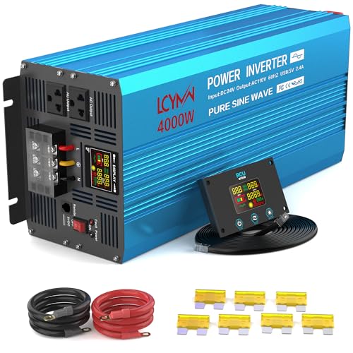 4000 Watt Pure Sine Wave Power Inverter DC 24V to 110