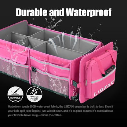 LIBZAKI Oversize 4 in 1 Car Trunk Storage Organizer
