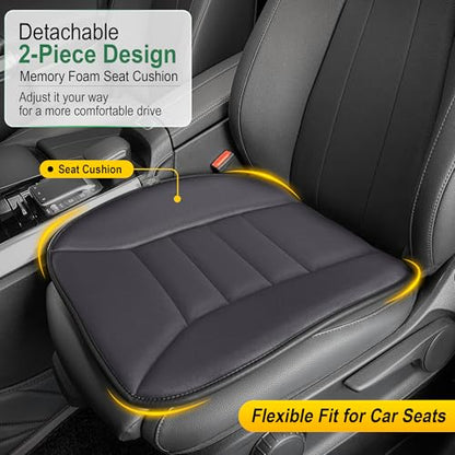 3 Piece Memory Foam Car Seat Cushion Set for Driving Comfort (3 Count)
