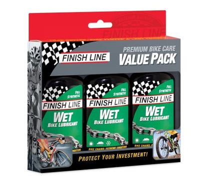 Wet Bike Chain Lubricant 4 oz 3 Pack (12 Ounce)