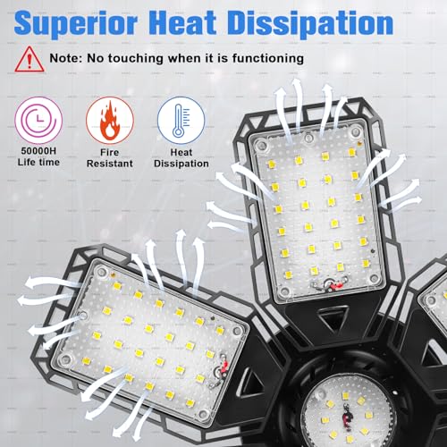 LED Garage Lights for Garage LED Bay Lighting (4 Count)
