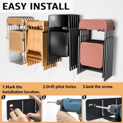 Folding Chair Storage Rack (4 Count)