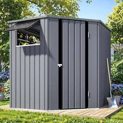 Corner 6x6 Storage Sheds & Outdoor Storage with Openable Windows
