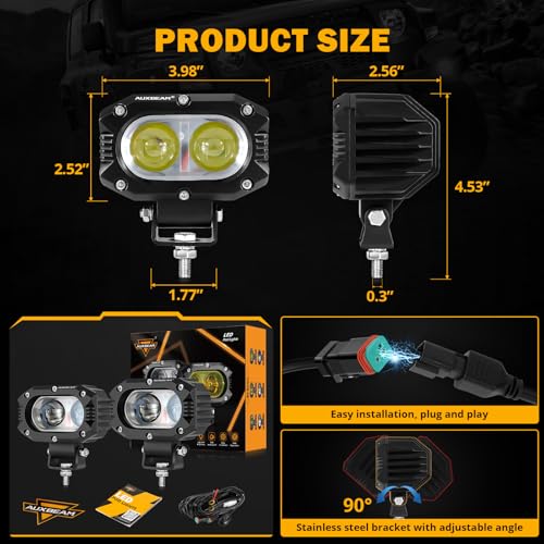 4 Inch R4 Series LED Square Pod Light