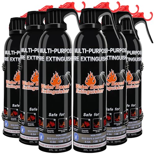 6 Pack Fire Extinguisher for Home with Mount (6 Count)