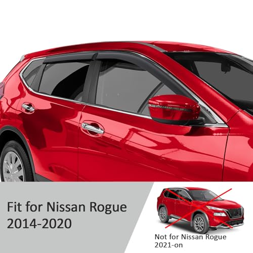 Tape on Extra Durable Rain Guards for Nissan Rogue 2014 (4 Count)