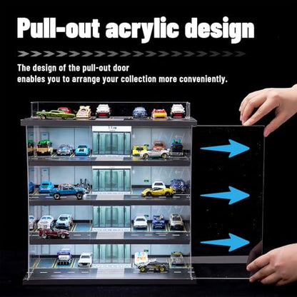 Display Case for Hot Wheels & Matchbox Cars with LED Light