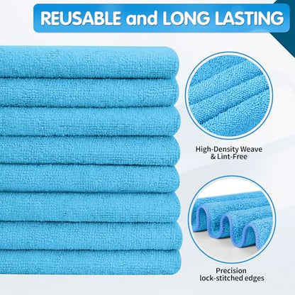 Blue Microfiber Cleaning Cloth (12 Count)
