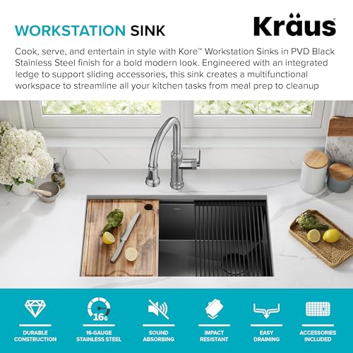 Gunmetal 32 in 16 Gauge Undermount Kitchen Sink KWU110