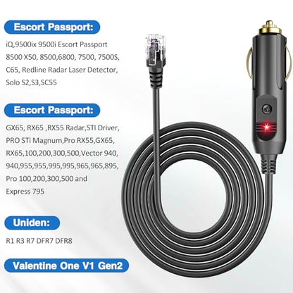 RJ11 Radar Detector Power Cable