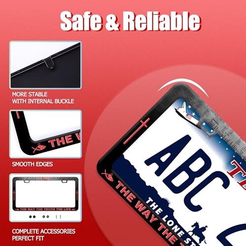 Jesus The Way The Truth The Life Christian License Plate Frame for US Cars
