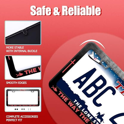 Jesus The Way The Truth The Life Christian License Plate Frame for US Cars