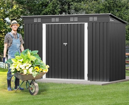 9x4ft Metal Outdoor Storage Shed