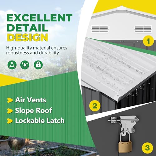 10x8 FT Outdoor Storage Shed