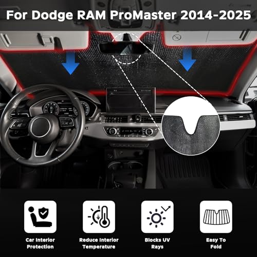 Car Windshield Sun Shade for Dodge RAM ProMaster 2014