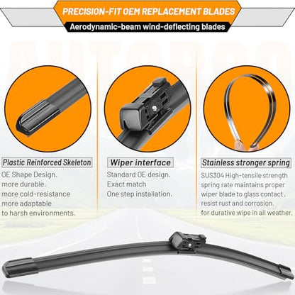 Windshield Wiper Blade Replacement for Honda CRV CR