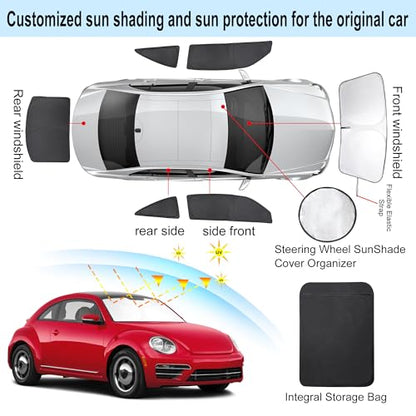 Window Shades for Volkswagen VW Beetle 2012 (6 Count)