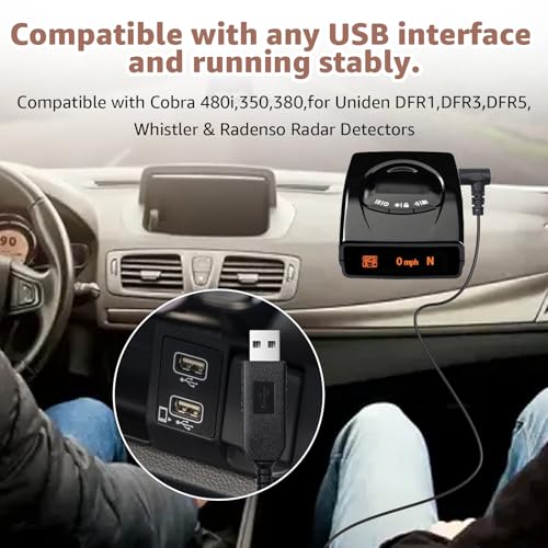 USB to DC3.5 for Cobra Uniden Whistler & Radenso Radar Detector Power Cord (6 Foot)