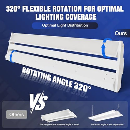 300/240/200W LED Linear High Bay Light, 45000LM Linear Shop Light