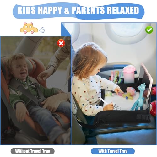 Upgraded Kids Travel Tray for Airplane (2 Count)