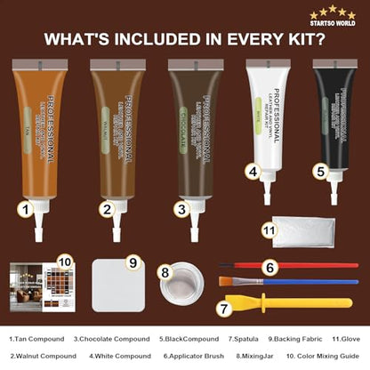 Brown Leather & Vinyl Repair Kit for Furniture