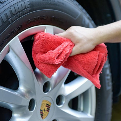 Microfiber Car Wash Drying Towels Professional Grade Premium Microfiber Towels for Car Wash Drying 450GSM 16 in.x 16 in. Pack of 6 (6 Count)