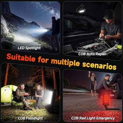 Rechargeable LED Magnetic Work Light 2 Pack