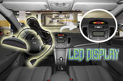 New 4 Parking Sensors LED Display Car Reverse Backup Radar System 10 Pack