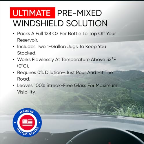 Car Windshield Cleaner Ready to Use Formula (256 Fl Oz)