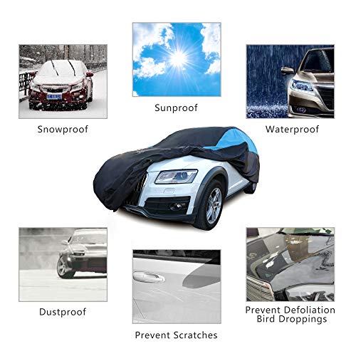 Waterproof Car Cover All Weather Snowproof UV Protection Windproof Outdoor Full car Cover