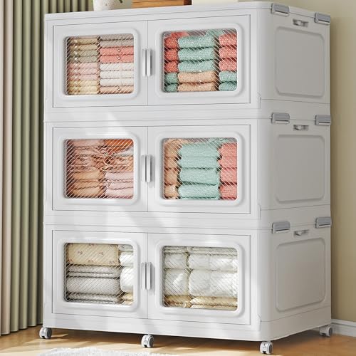 660 Qt Extra Large Stackable Storage Bin with Lid (3 Count)