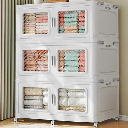 660 Qt Extra Large Stackable Storage Bin with Lid (3 Count)