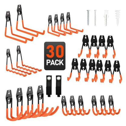 30 Pack Heavy Duty Steel Storage Hooks (30 Count)