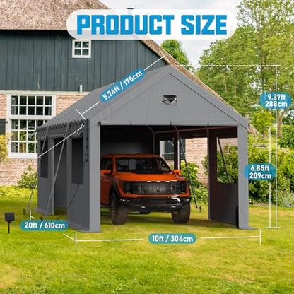 10x20 Heavy Duty Carport Canopy