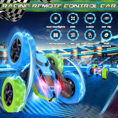 Blue Green RC Car for Kids