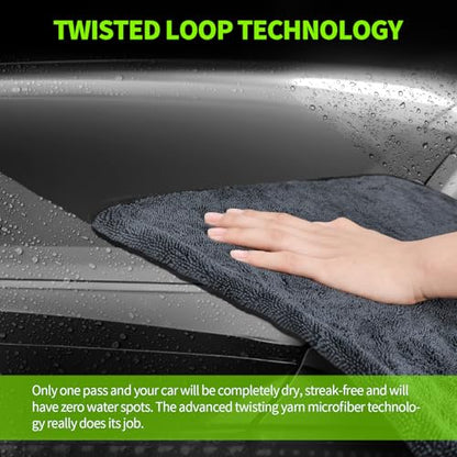 Ultra Absorbent Car Drying Towels with Storage Bag (3 Count)