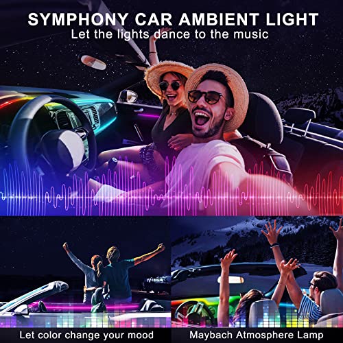 Acrylic Interior Car LED Strip Light with Wireless APP