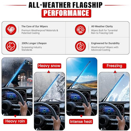 3 Pack Windshield Wiper Blades Replacement for Nissan Xterra 2005