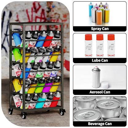 50 Can Spray Paint Rack Organizer