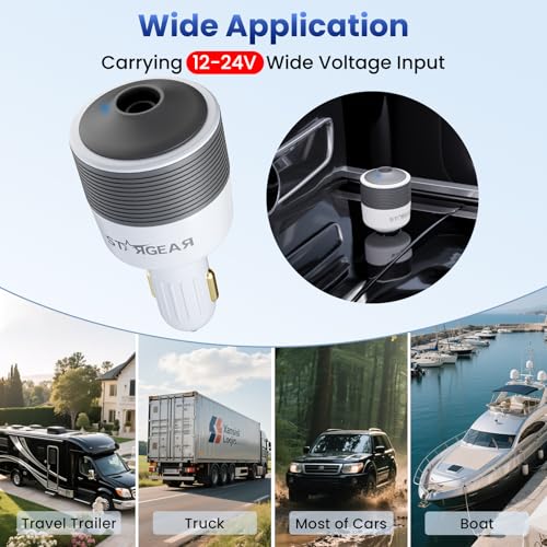 Starlink Mini Car Adapter 12V to 24V DC Step Up Converter with 60W Car Cigarette Lighter Adapter
