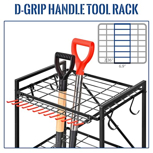 Rolling Garden Tool Organizer for Garage and Yard Tools
