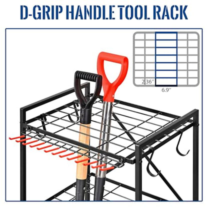 Rolling Garden Tool Organizer for Garage and Yard Tools