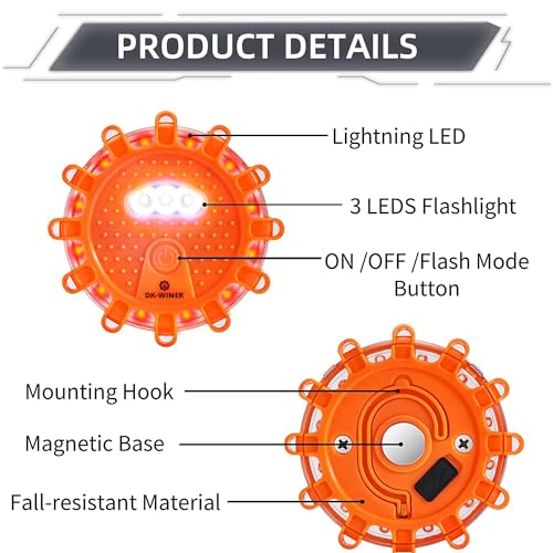 3 Pack LED Road Flares (3 Count)