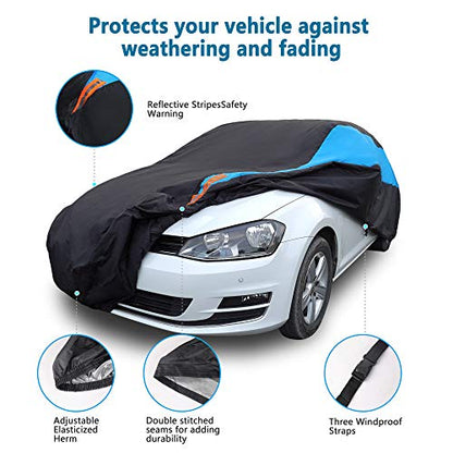 Waterproof Car Cover All Weather Snowproof UV Protection Windproof Outdoor Full car Cover
