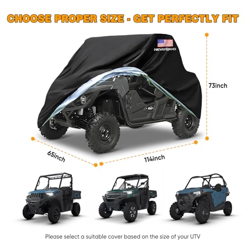 UTV Cover Heavy Duty 300D Waterproof Outdoor Storage 2