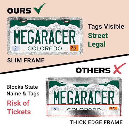Sparkly Bling License Plate Frame for Women