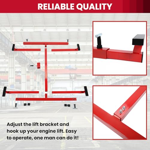 Truck Bed Lifter Box Lift for Lift Truck Beds Universal Adjustable Red Steel Powder Coated 800LB Capacity